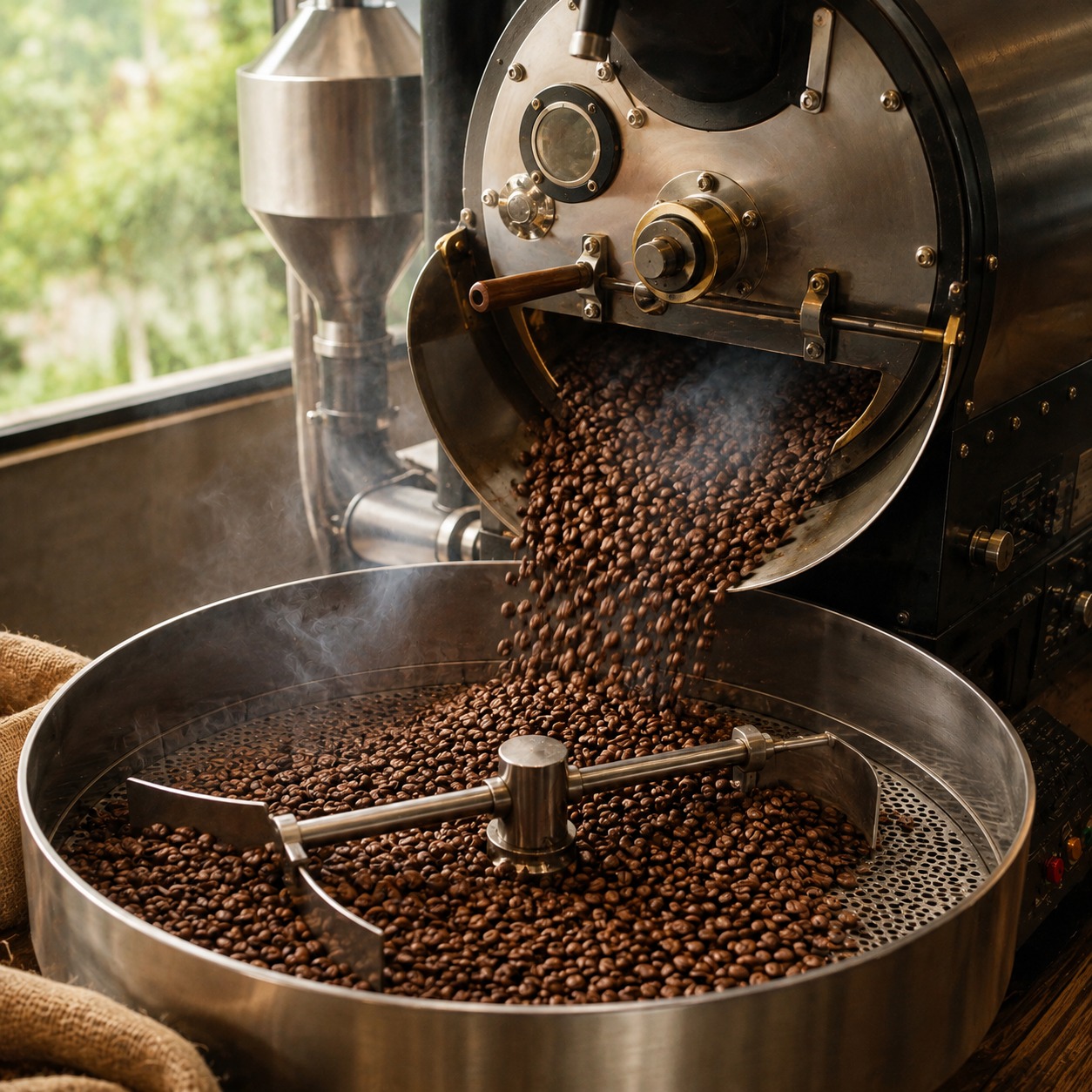Roasted coffee beans